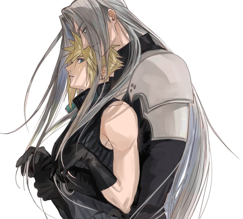cloud strife and sephiroth (final fantasy and 2 more) drawn by jjn_ff7