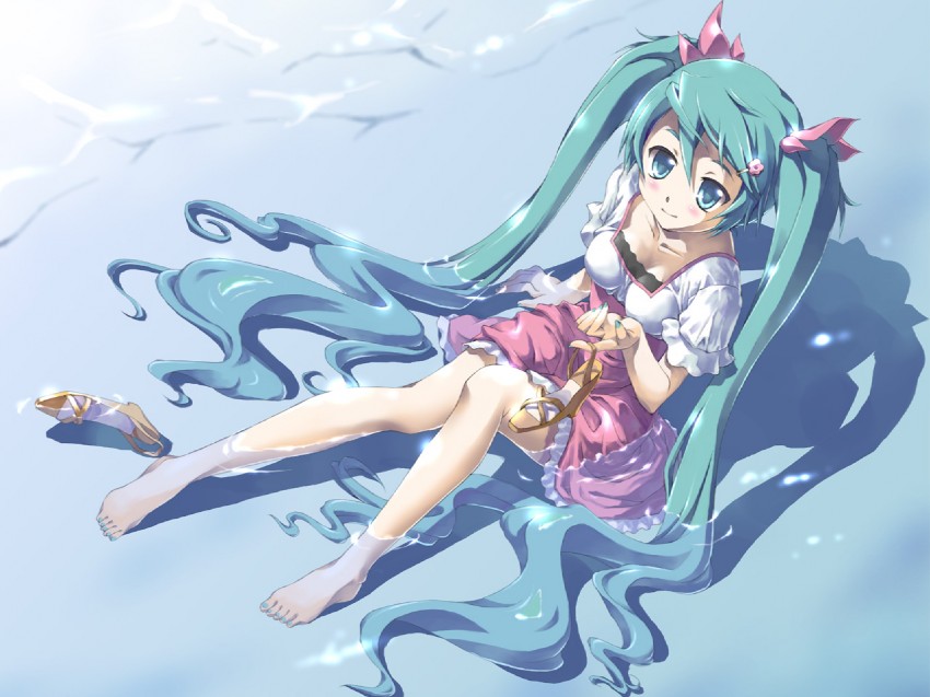 hatsune miku (vocaloid and 1 more) drawn by pitomo