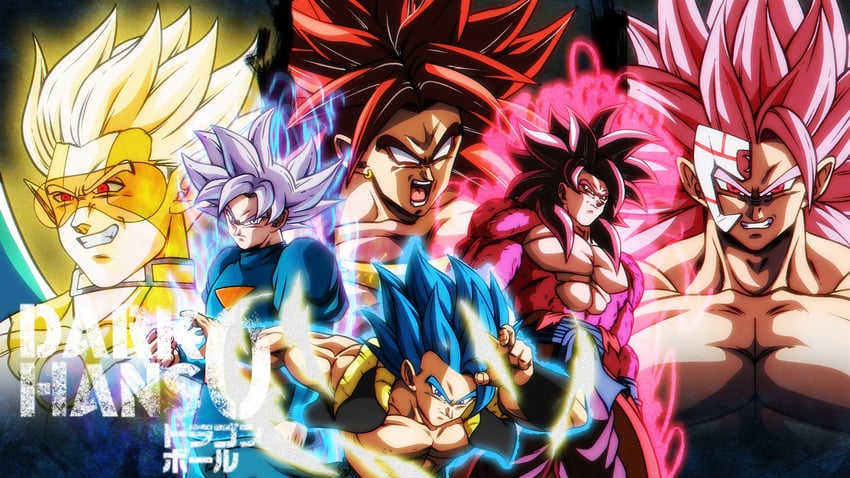 son goku, gogeta, broly, goku black, hearts, and 1 more (dragon ball and 1 more) drawn by darkhans0