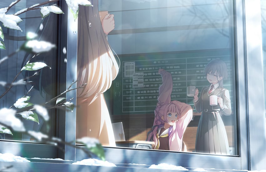 fujishima megumi, anyoji hime, and katsuragi izumi (love live! and 1 more)