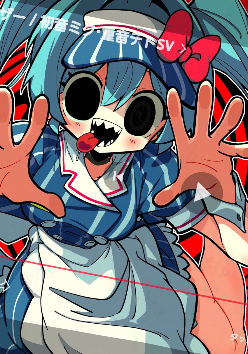hatsune miku (vocaloid and 1 more) drawn by mukkusan