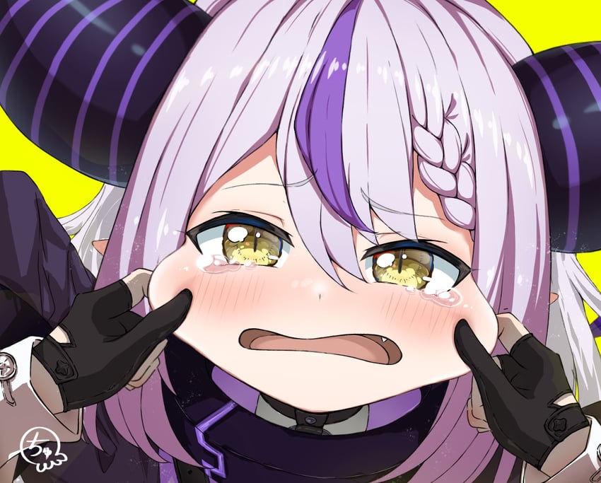 la+ darknesss and takane lui (hololive) drawn by takocyu_343