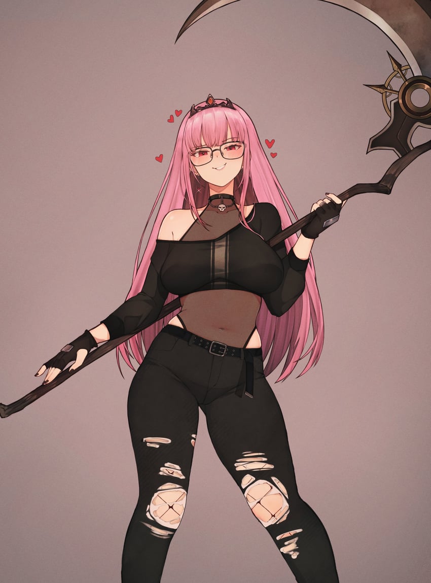 mori calliope (hololive and 1 more) drawn by varniskarnis