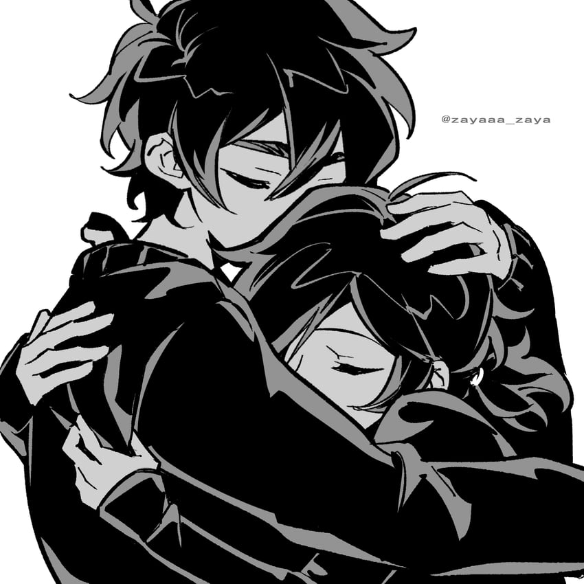 ashley graves and andrew graves (the coffin of andy and leyley) drawn by zayaaa_zaya