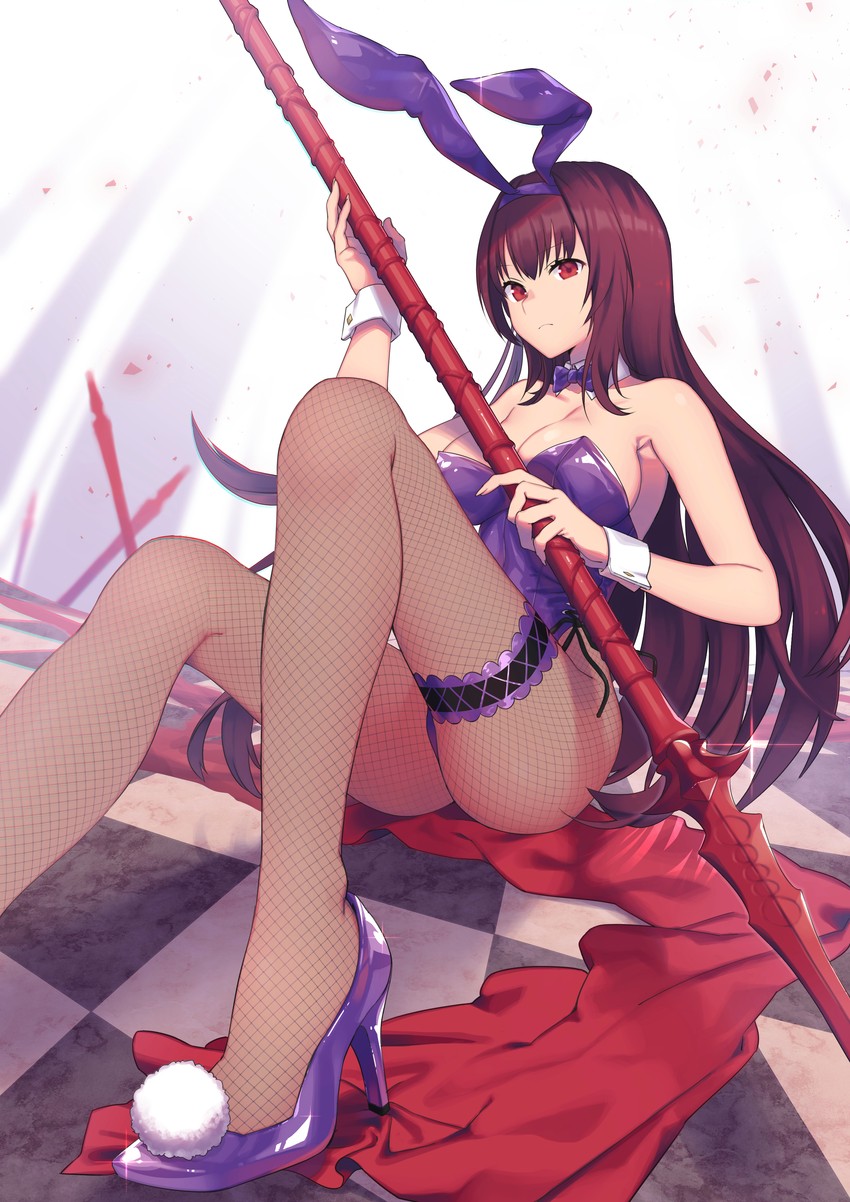 scathach (fate and 1 more) drawn by kagayaku_(mottokrkr)