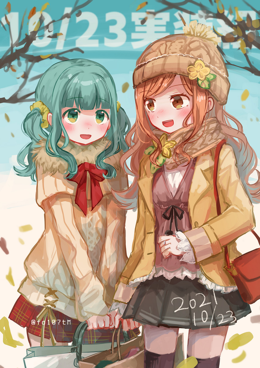 futaba sana and eri aimi (mahou shoujo madoka magica and 1 more) drawn by totte