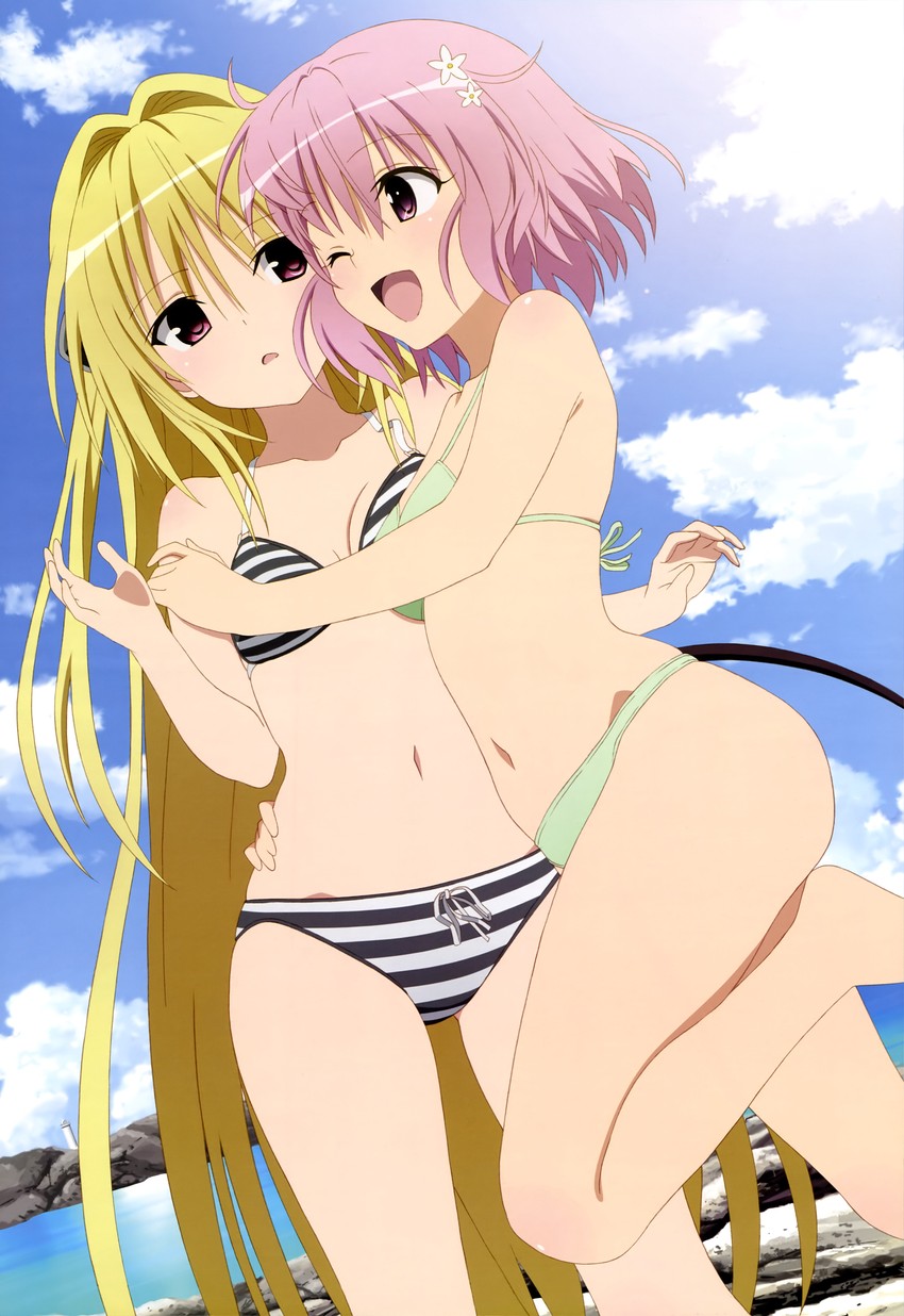 konjiki no yami and momo velia deviluke (to love-ru and 2 more) drawn by nishiya_yasushi