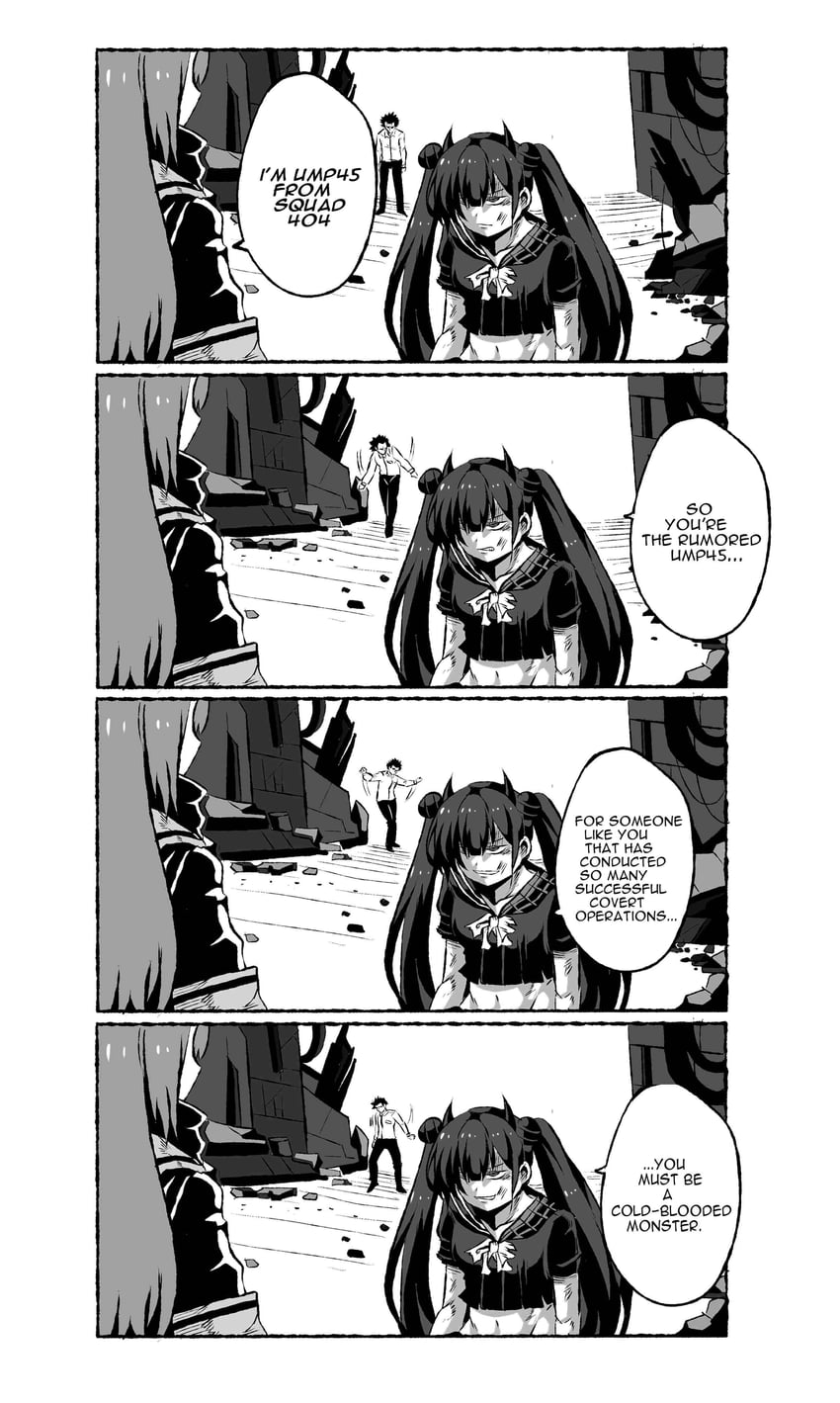 ump45, commander, and ouroboros (girls' frontline) drawn by haho