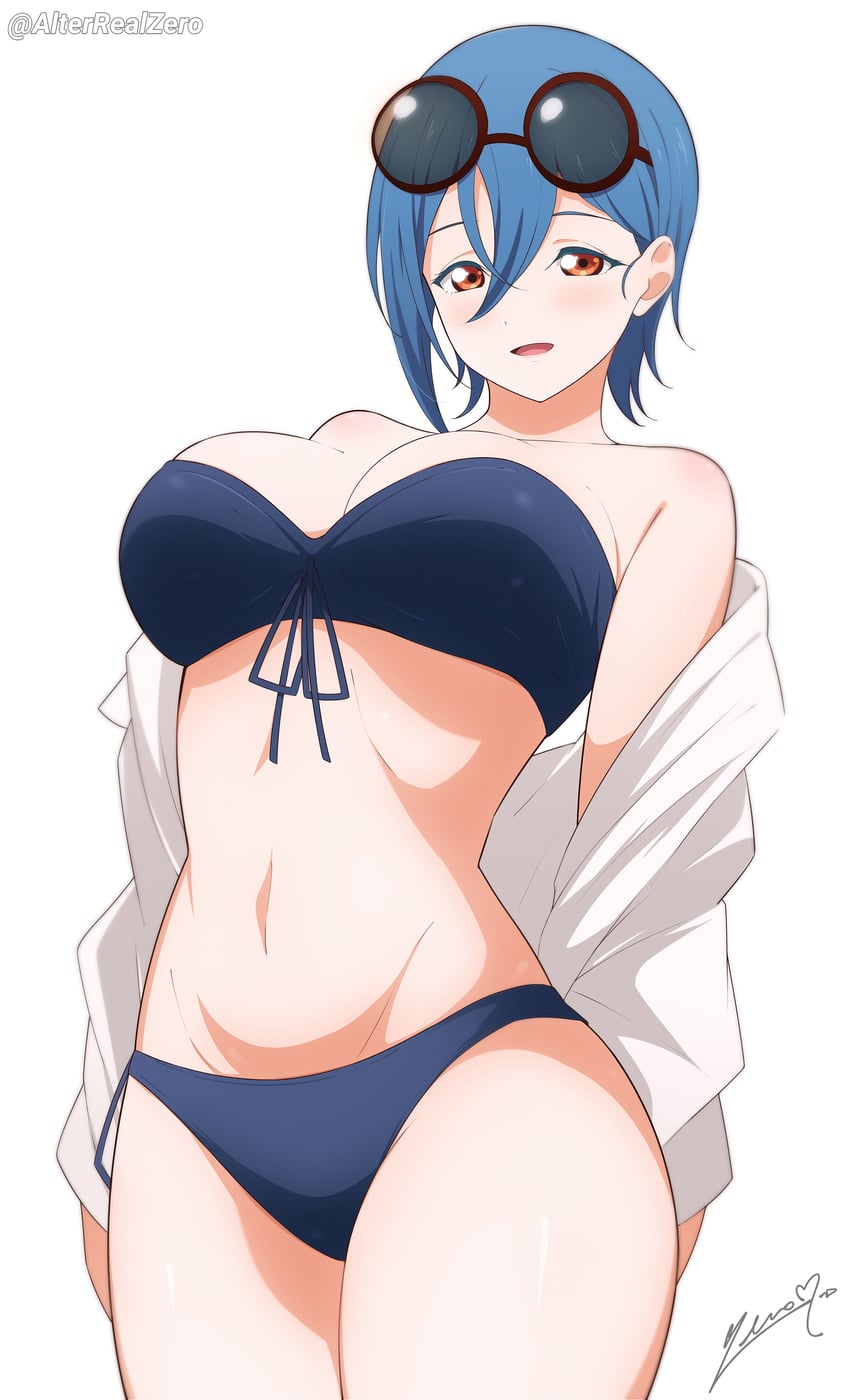 wakana shiki (love live! and 1 more) drawn by alterrealzero