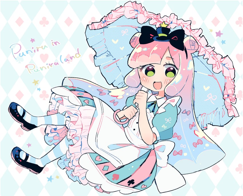 alice, puniru, and bubbly rich girl kawaii puniru (alice's adventures in wonderland and 1 more) drawn by higashi_(azm)