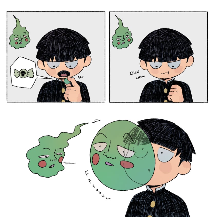kageyama shigeo and ekubo (mob psycho 100) drawn by cutystuffy