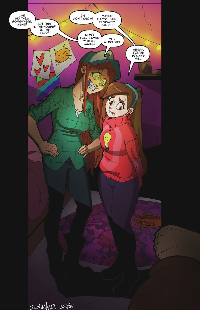 mabel pines and wendy corduroy (gravity falls) drawn by swain_(artist)