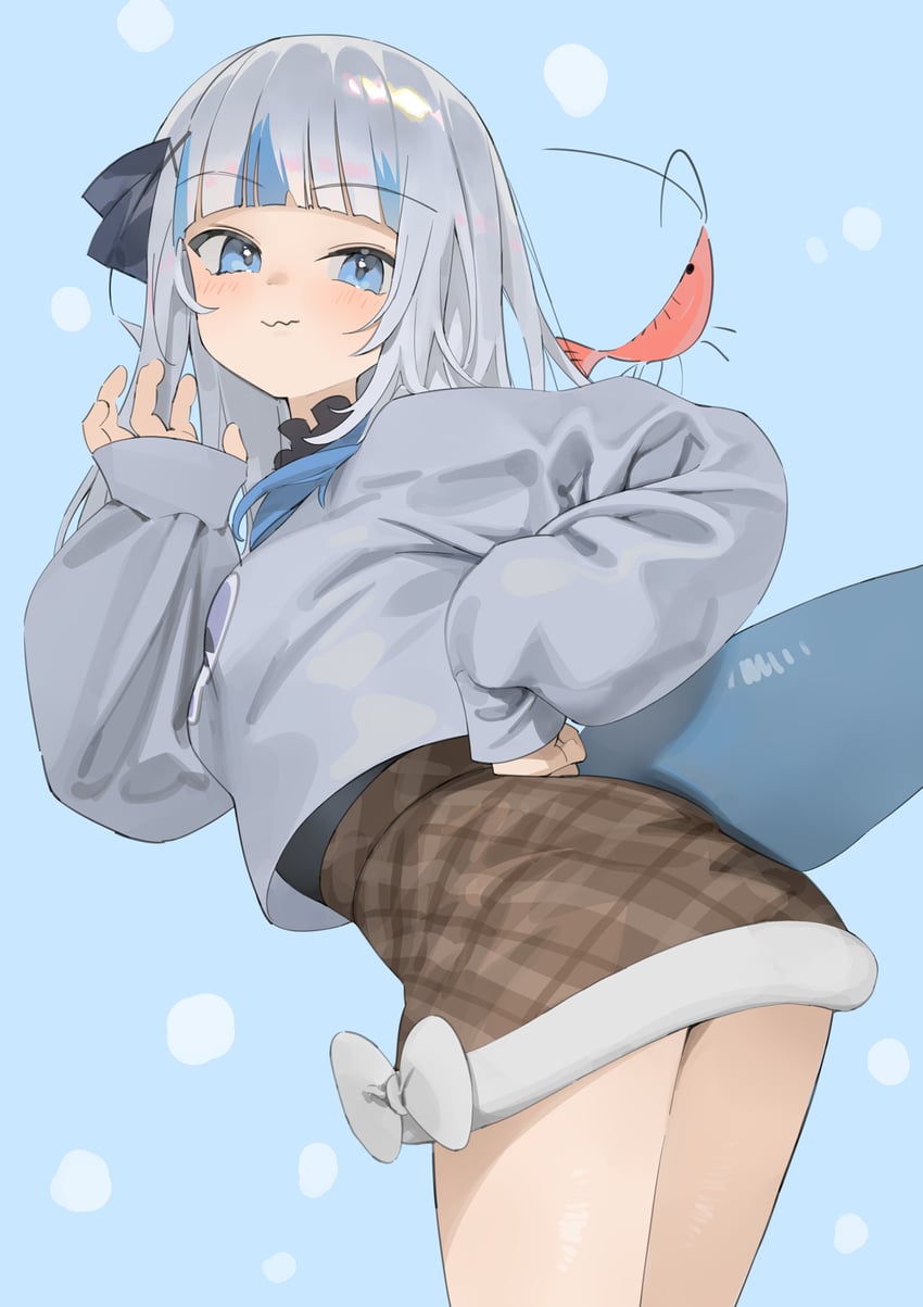 gawr gura and ebi-chan (hololive and 1 more) drawn by koyo2023