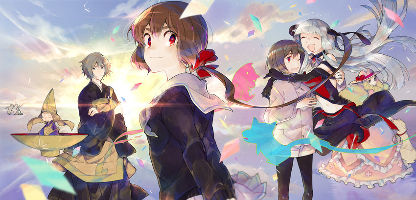 koto, a, un, myoue, inari, and 3 more (kyousougiga) drawn by hami_(lvct)