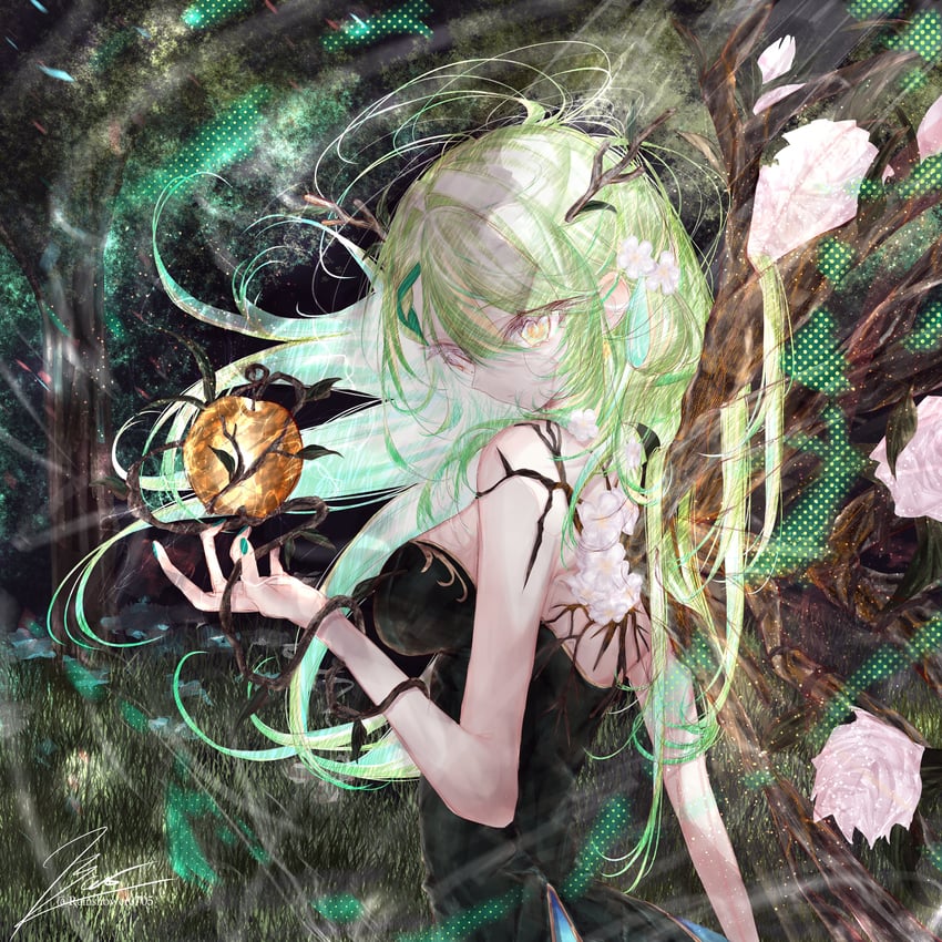 ceres fauna (hololive and 1 more) drawn by rainshower0705