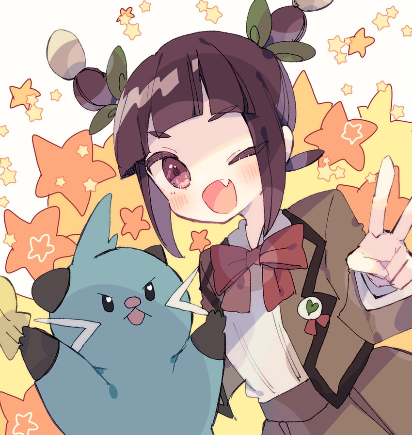 dewott and ann (pokemon and 1 more) drawn by nikorashi-ka