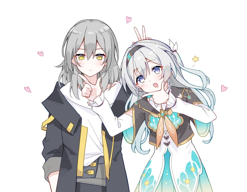 trailblazer, firefly, and stelle (honkai and 1 more) drawn by azusa_(980650076)