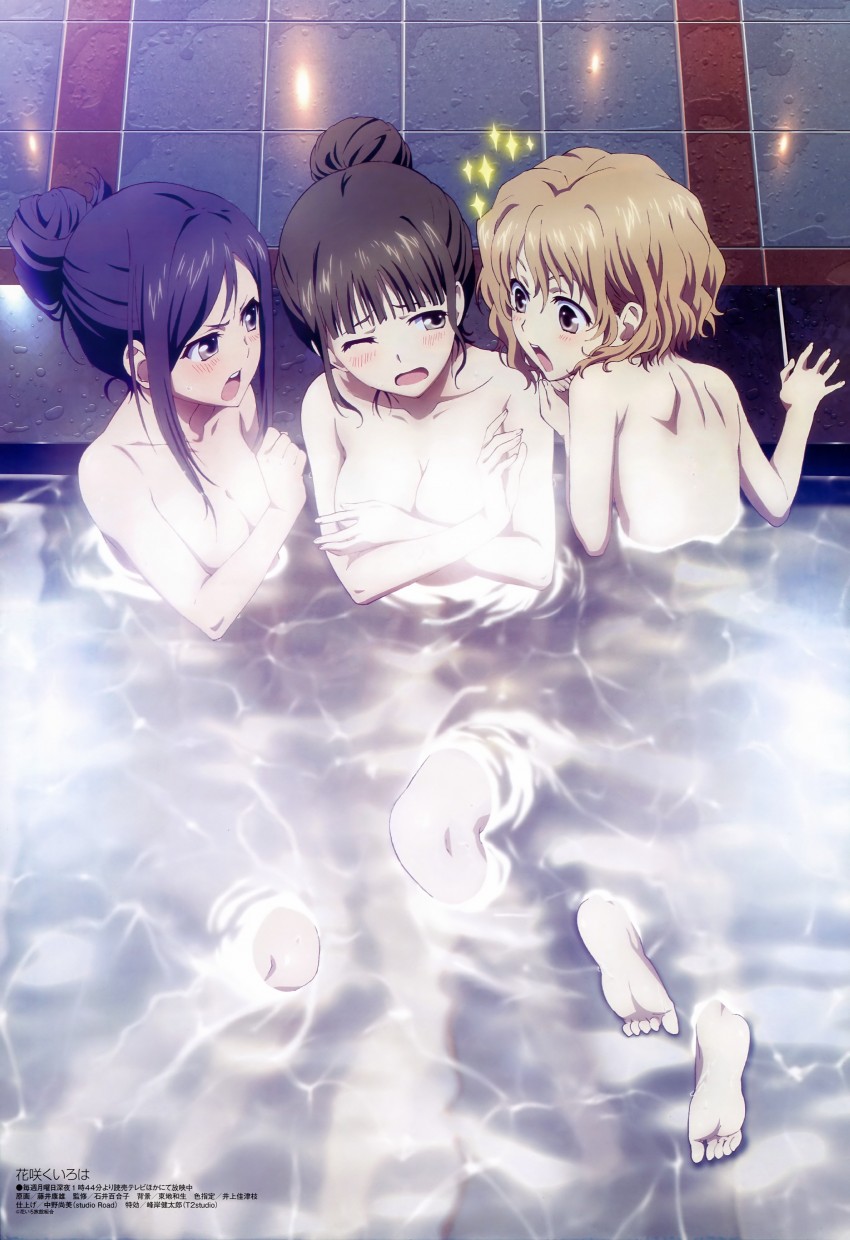 matsumae ohana, oshimizu nako, and tsurugi minko (megami magazine and 1 more) drawn by fujii_yasuo