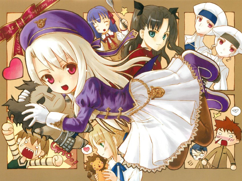 artoria pendragon, saber, tohsaka rin, illyasviel von einzbern, emiya shirou, and 5 more (fate and 1 more)