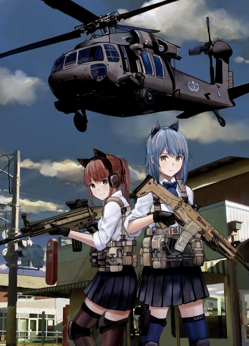 atlanta and juneau (warship girls r) drawn by shielldsiri