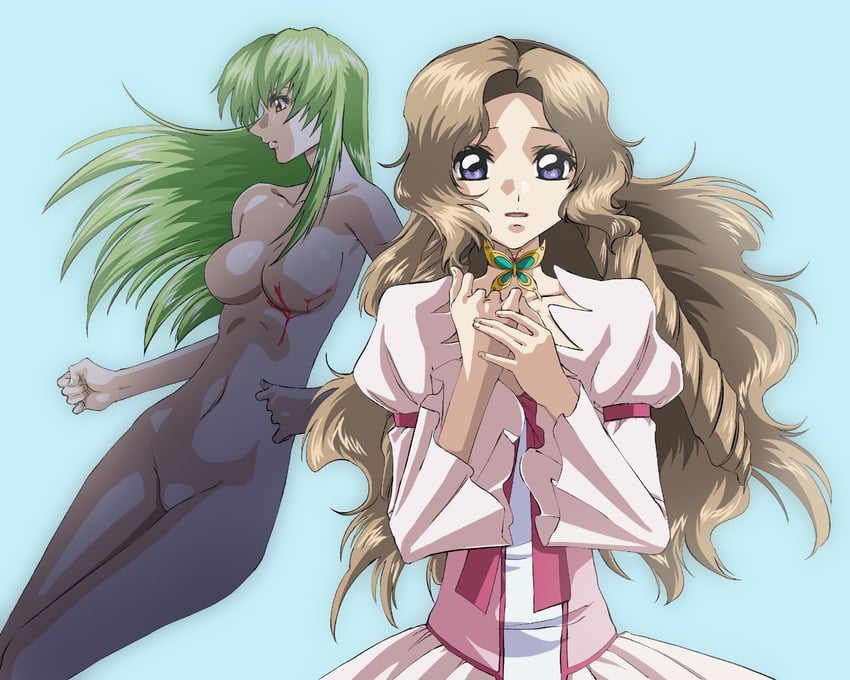 c.c. and nunnally vi britannia (gundam and 2 more) drawn by yamabuki_tt