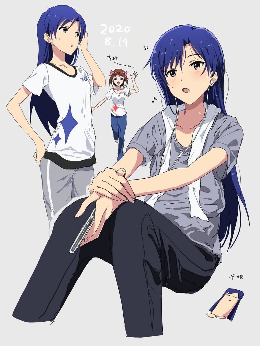 kisaragi chihaya, amami haruka, and chihacula (idolmaster) drawn by hitodama_(madatohi)