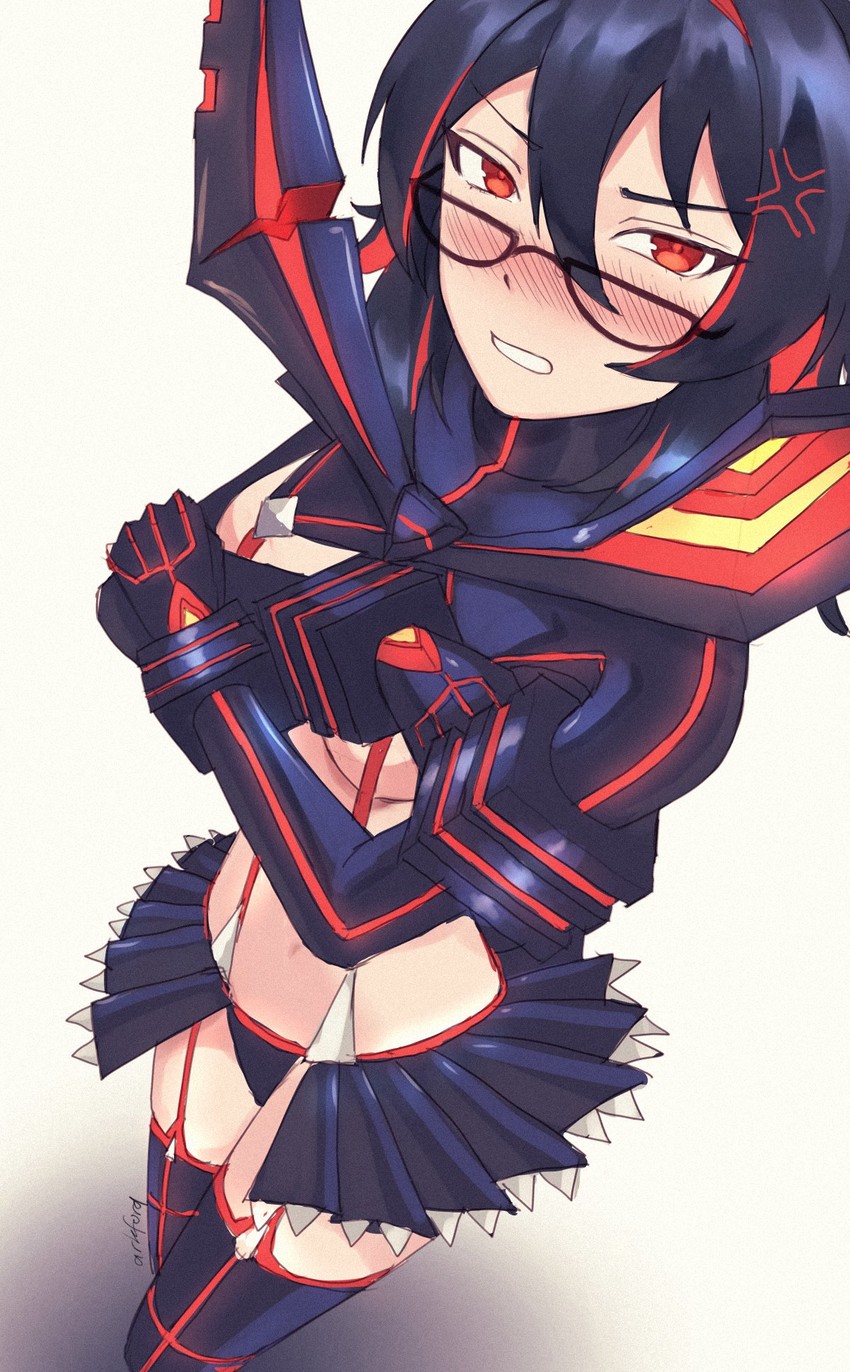 matoi ryuuko, senketsu, and enma-chan (hololive and 2 more) drawn by ark_ford