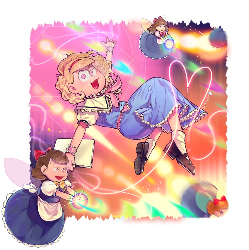 alice margatroid, matsuno todomatsu, hourai doll, atsushi, sachiko, and 1 more (touhou and 2 more) drawn by 176feet
