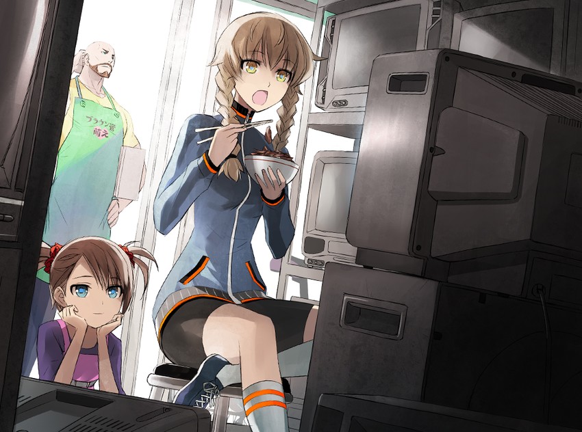 amane suzuha, tennouji nae, and tennouji yuugo (steins;gate) drawn by kriss_sison