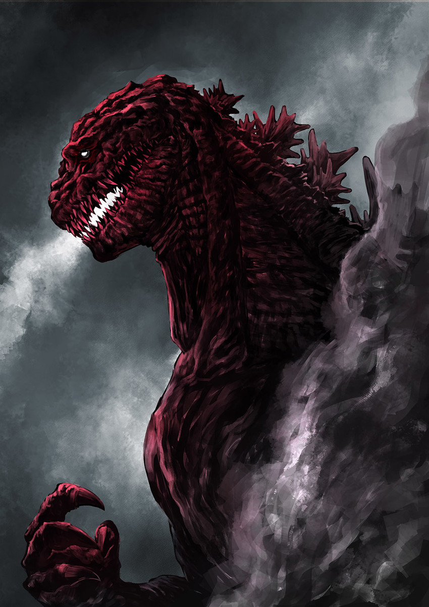 godzilla (godzilla and 1 more) drawn by zhen_lu