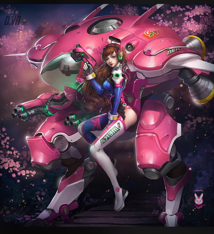d.va (overwatch and 1 more) drawn by xiao_baijiang