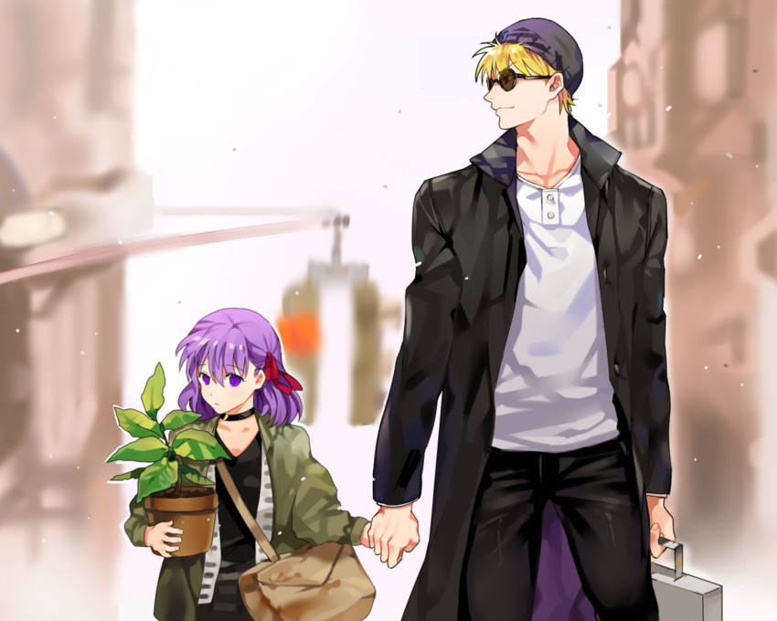 gilgamesh, matou sakura, mathilda lando, and leon (fate and 3 more) drawn by lancelot_(smalock)