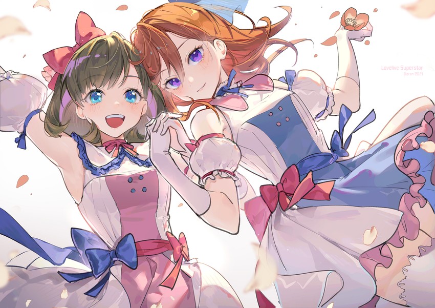 shibuya kanon and tang keke (love live! and 1 more) drawn by doran_(doran7280)