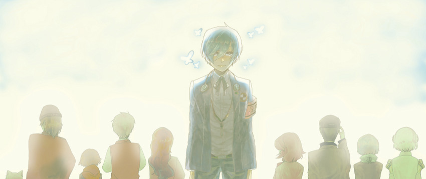yuuki makoto, aigis, takeba yukari, kirijou mitsuru, yamagishi fuuka, and 5 more (persona and 1 more) drawn by makokokokokoko