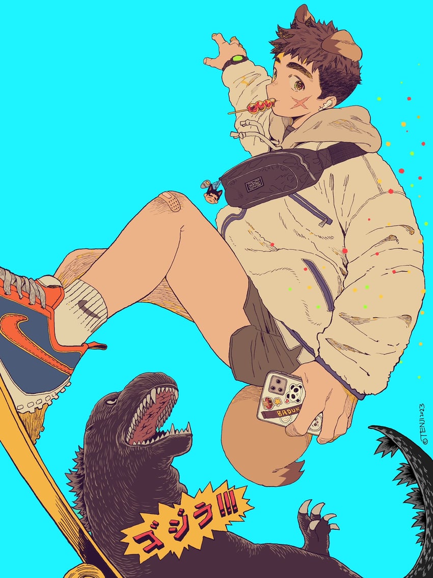 godzilla and baduki (original and 1 more) drawn by tenji_(tenji_89)