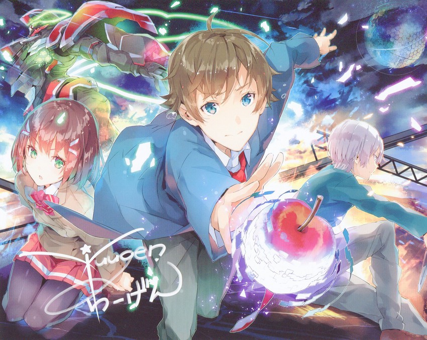 l-elf, tokishima haruto, and sashinami shouko (kakumeiki valvrave) drawn by yuugen