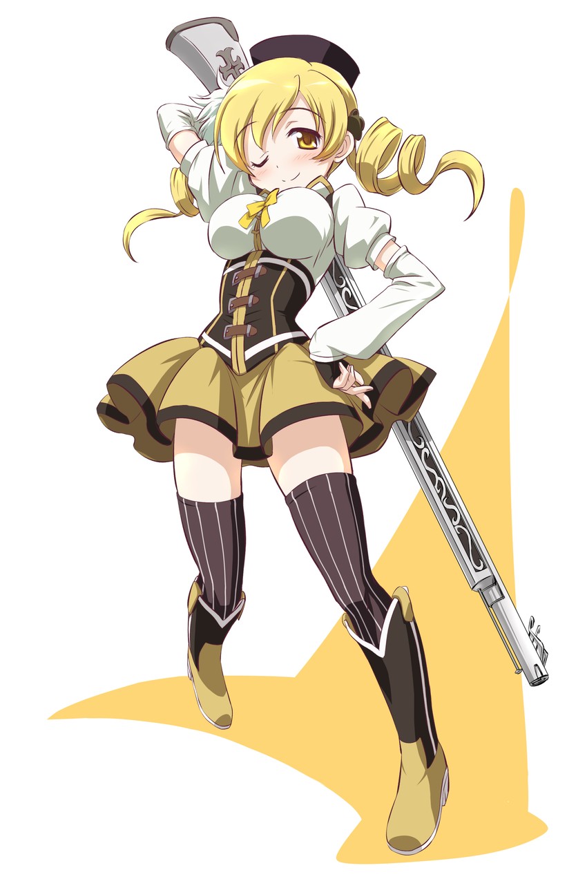 tomoe mami (mahou shoujo madoka magica) drawn by inoue_kouji