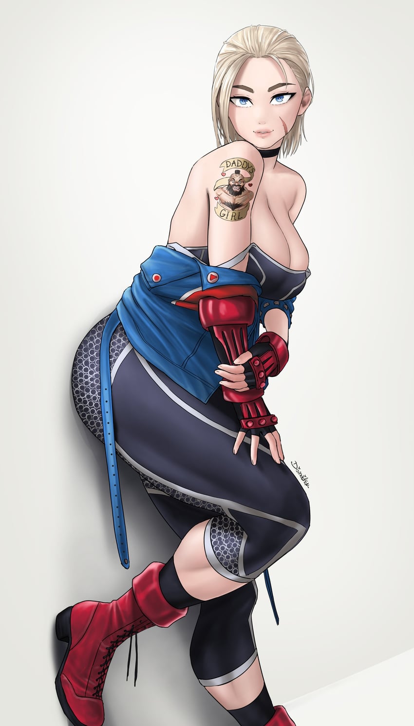 cammy white and zangief (street fighter and 1 more) drawn by dismaiden