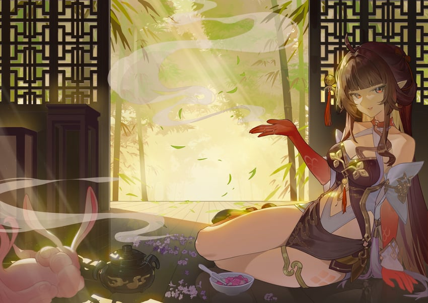 lingsha and fuyuan (honkai and 1 more) drawn by kawa_tamago