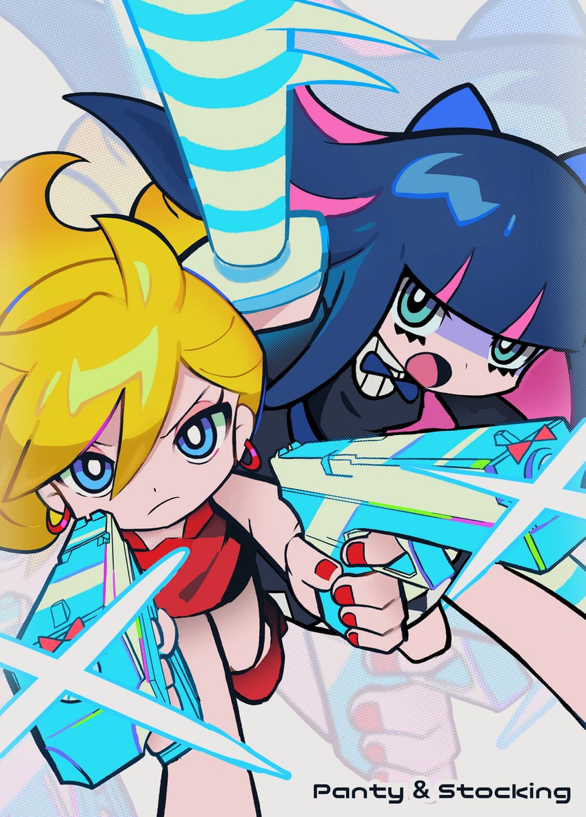 stocking and panty (panty & stocking with garterbelt) drawn by morizo_(morizoshop)
