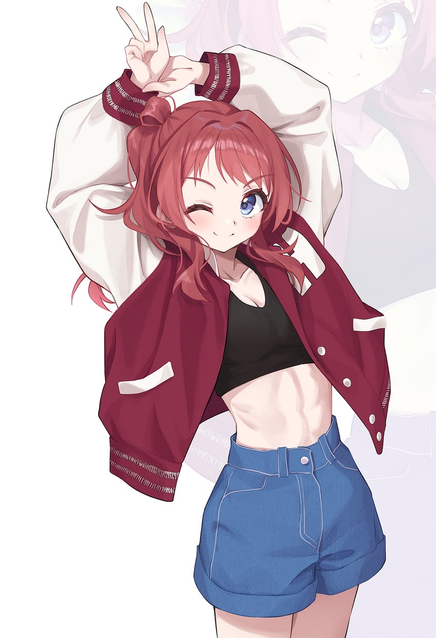 hanami saki (idolmaster and 1 more) drawn by chobi_(penguin_paradise)