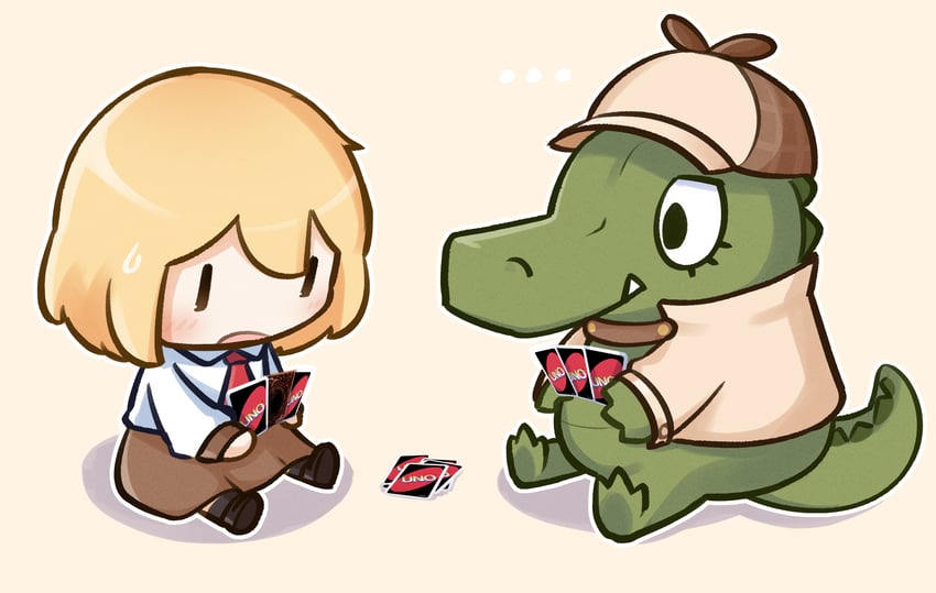 watson amelia, smol ame, and investigator (hololive and 2 more) drawn by moon_ldl