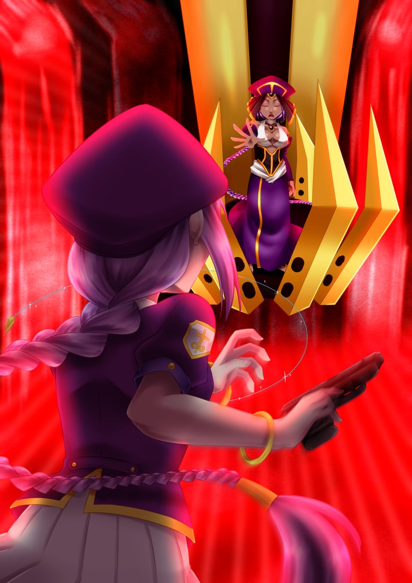 sion eltnam, sion eltnam atlasia, and dust of osiris (tsukihime and 1 more) drawn by nagi_caprice