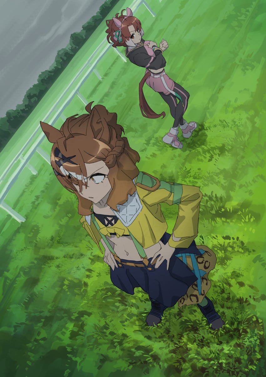 jungle pocket and dantsu flame (umamusume) drawn by ryu_eight_4649