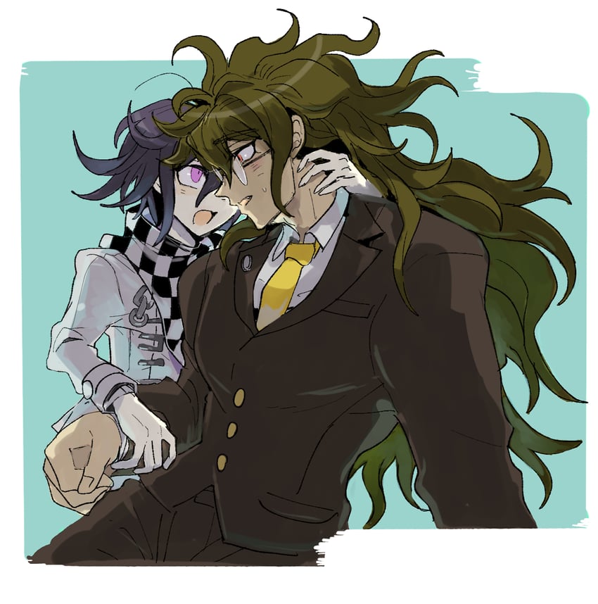 oma kokichi and gokuhara gonta (danganronpa and 1 more) drawn by kumakoro_(tetsupag)