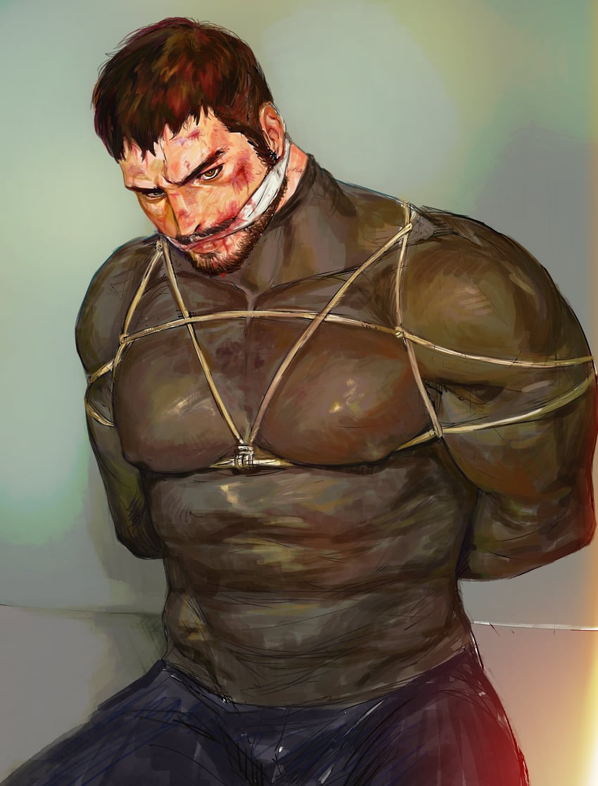 chris redfield (resident evil and 1 more) drawn by 123456dyom