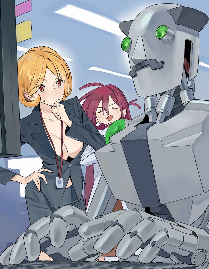 sekoshi, hipa, and bucho-bot (original and 1 more) drawn by some1else45