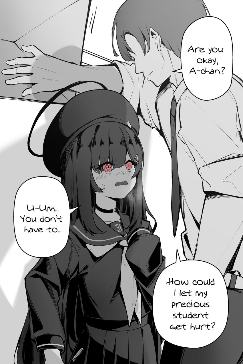 sensei and justice task force member (blue archive) drawn by clover_dot_(clov_erd)