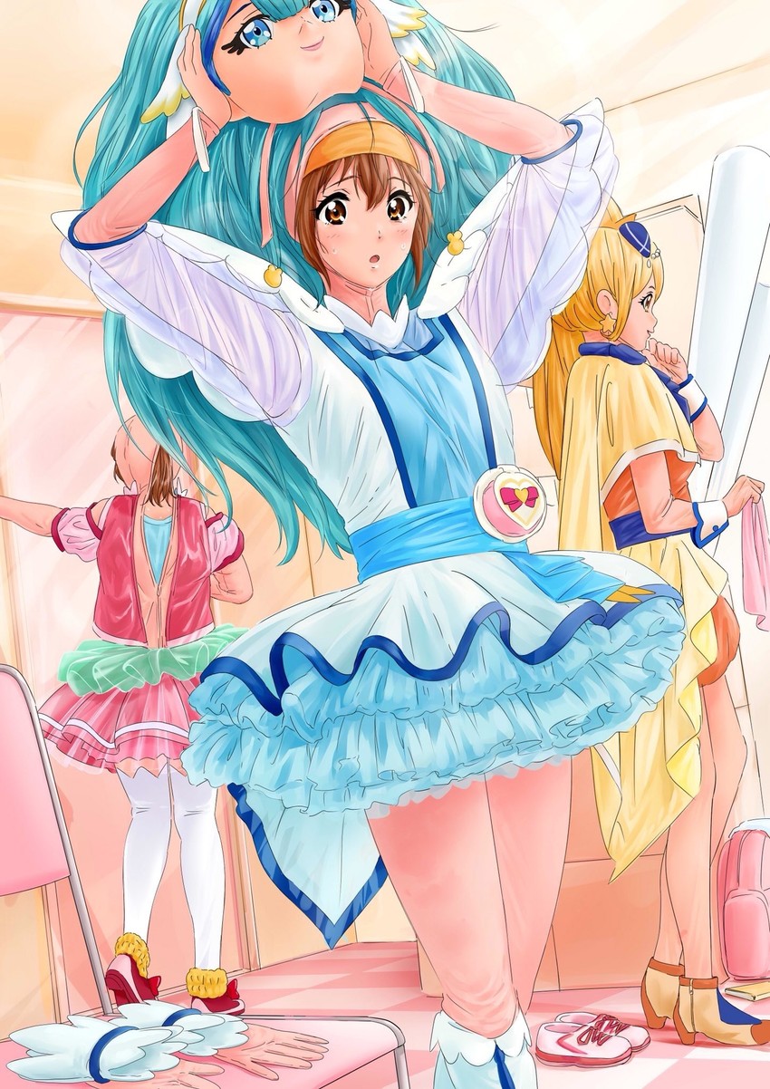 cure yell, cure ange, and cure etoile (precure and 1 more) drawn by anigurum