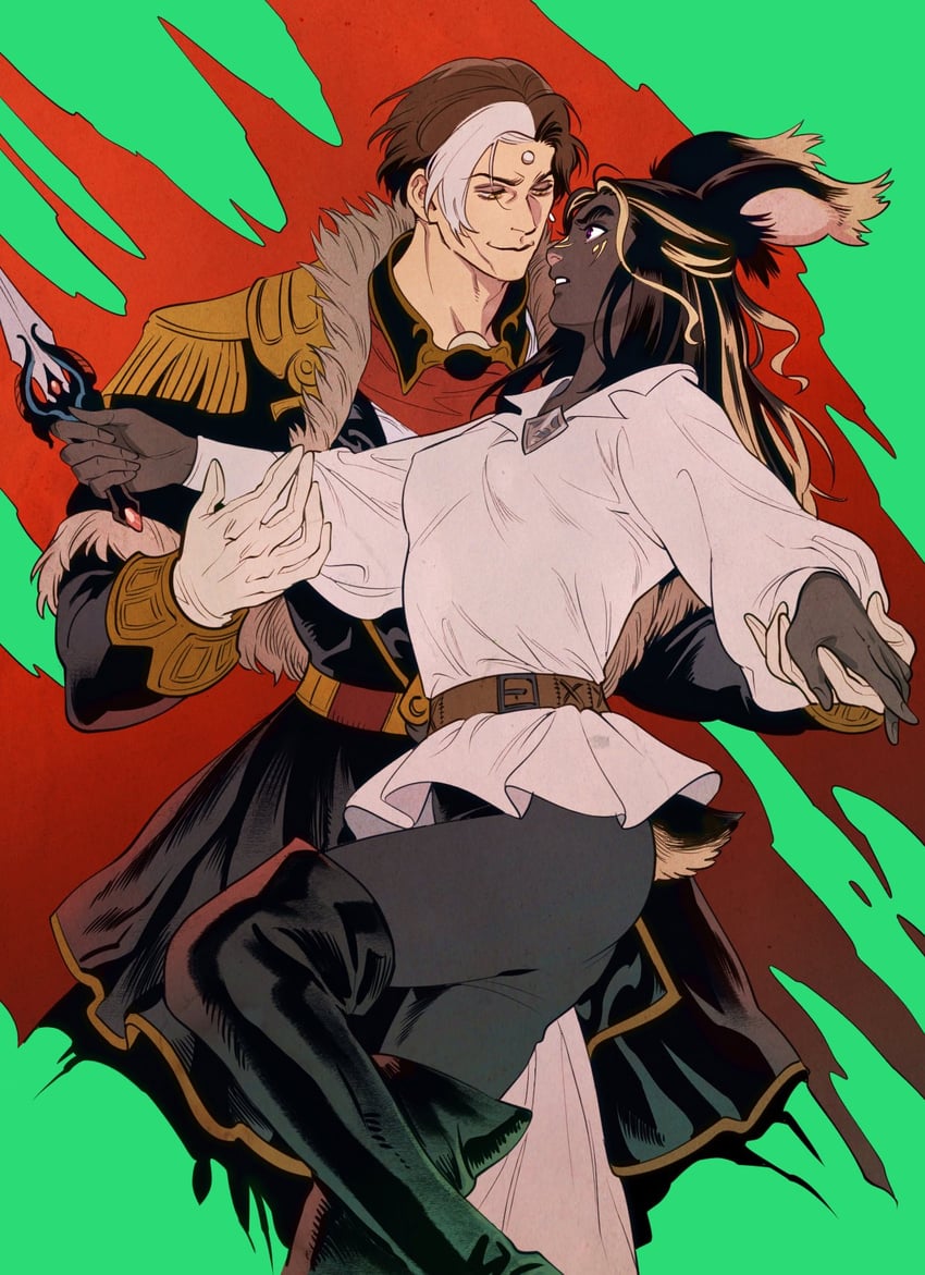 warrior of light and emet-selch (final fantasy and 1 more) drawn by 5altybitter5